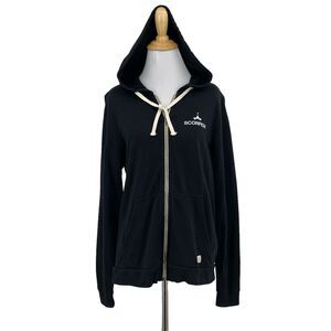 Marine Layer Hoodie Womens L Large Black Afternoon Full Zip Jacket Scorpion Logo
